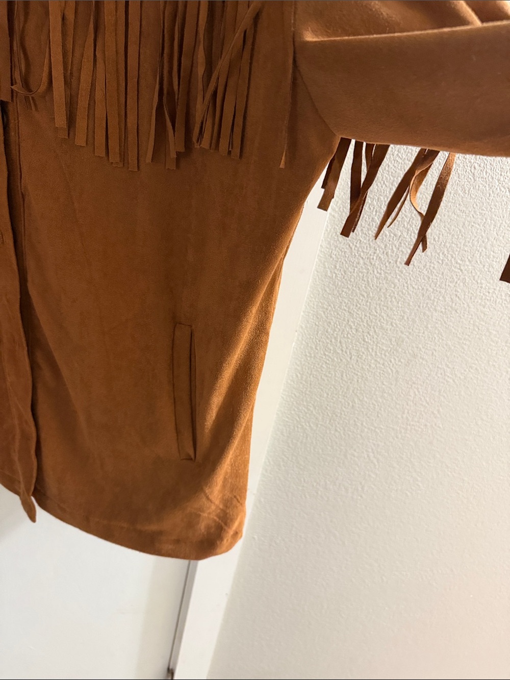 Reba Suede Fringe Jacket - Tan - Picture 5 of 8